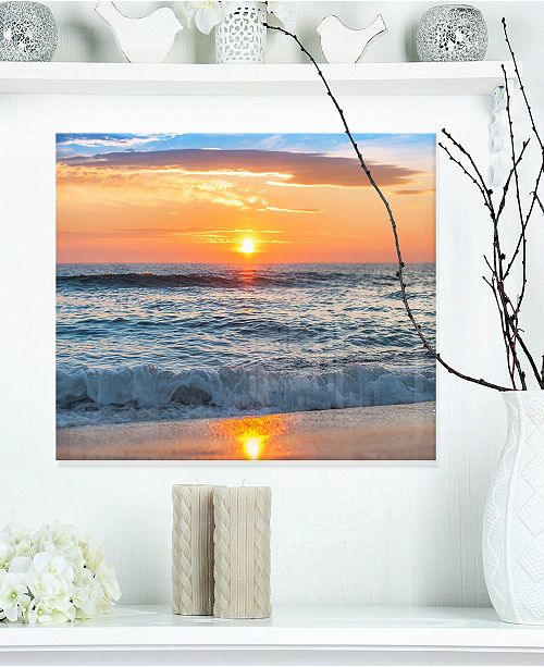 Design Art Designart Beautiful Sunrise Over The Horizon Modern Beach Metal Wall Art 20 X 12 Reviews All Wall Decor Home Decor Macy S