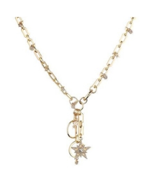 image of Nicole Miller Large Link Star Charm Necklace