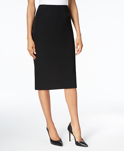 Calvin Klein Plus Size Soft Crepe Pencil Skirt - Macy's