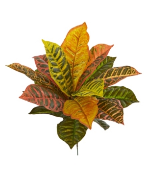 Nearly Natural 17" Garden Croton Artificial Plant (real Touch) (set Of 6) In Multi