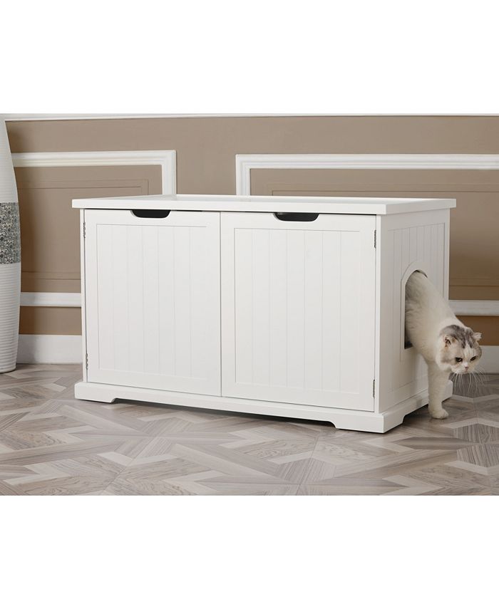 zoovilla Cat Washroom Bench, White Macy's