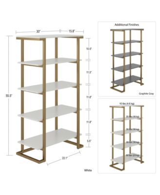CosmoLiving by Cosmopolitan  Camila 5 Shelf Bookcase