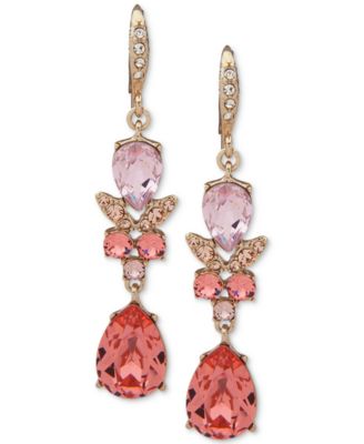 Givenchy Multi-Crystal Double Drop Earrings - Macy's