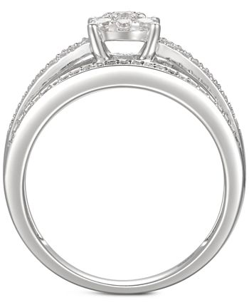 Macy's - Cubic Zirconia Bridal Ring in Sterling Silver