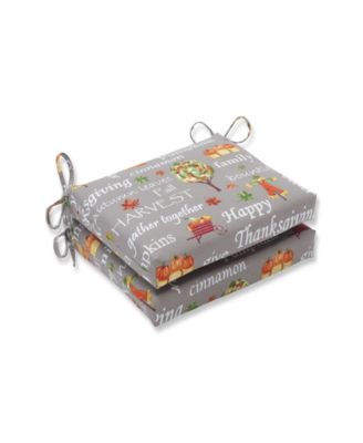 Photo 1 of Autumn Harvest Haystack Indoor/Outdoor Square Corner Decorative Seat Cushions Set of 2