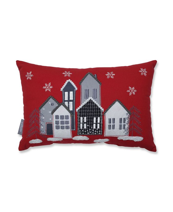 Pillow Perfect Festive Village Lumbar Pillow Macy's