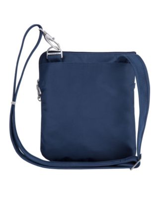Anti-Theft Classic Slim Double Zip Crossbody Bag