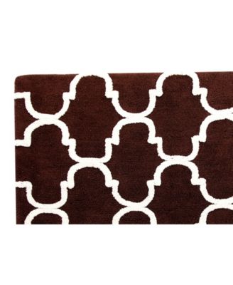 Geometric Non-Skid Cotton Bath Rug, 30" x 50"