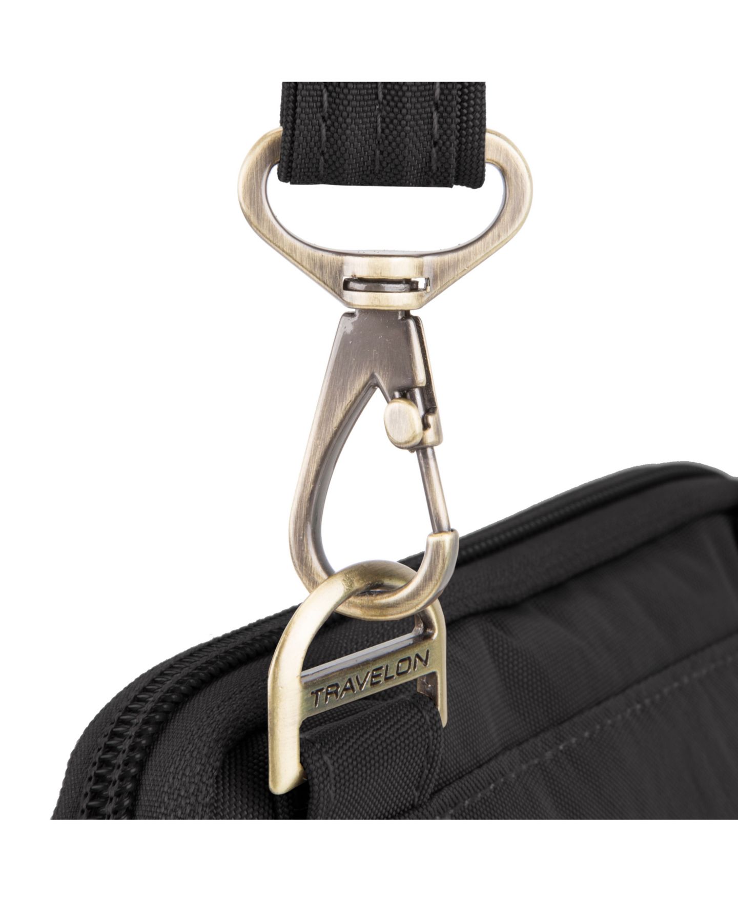 Сумка Travelon Signature Quilted Slim Pouch, цвет: Чёрный — фото 5