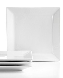 Set of 4 Whiteware Square Appetizer Plates, Created for Macy's