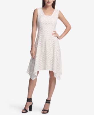 donna karan lace handkerchief dress