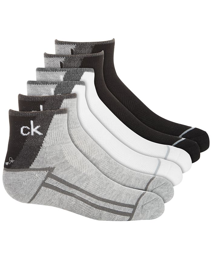 Calvin Klein Little & Big Boys 6-Pk. Quarter Socks - Macy's