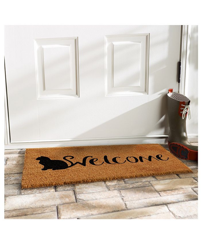 Home & More - Feline Welcome 17" x 29" Coir/Vinyl Doormat