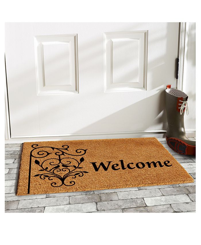 Home & More - Welcome Post 24" x 36" Coir/Vinyl Doormat