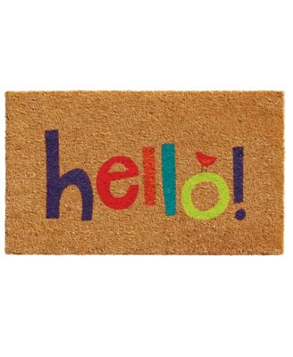 Home & More - Colorful Hello 17" x 29" Coir/Vinyl Doormat