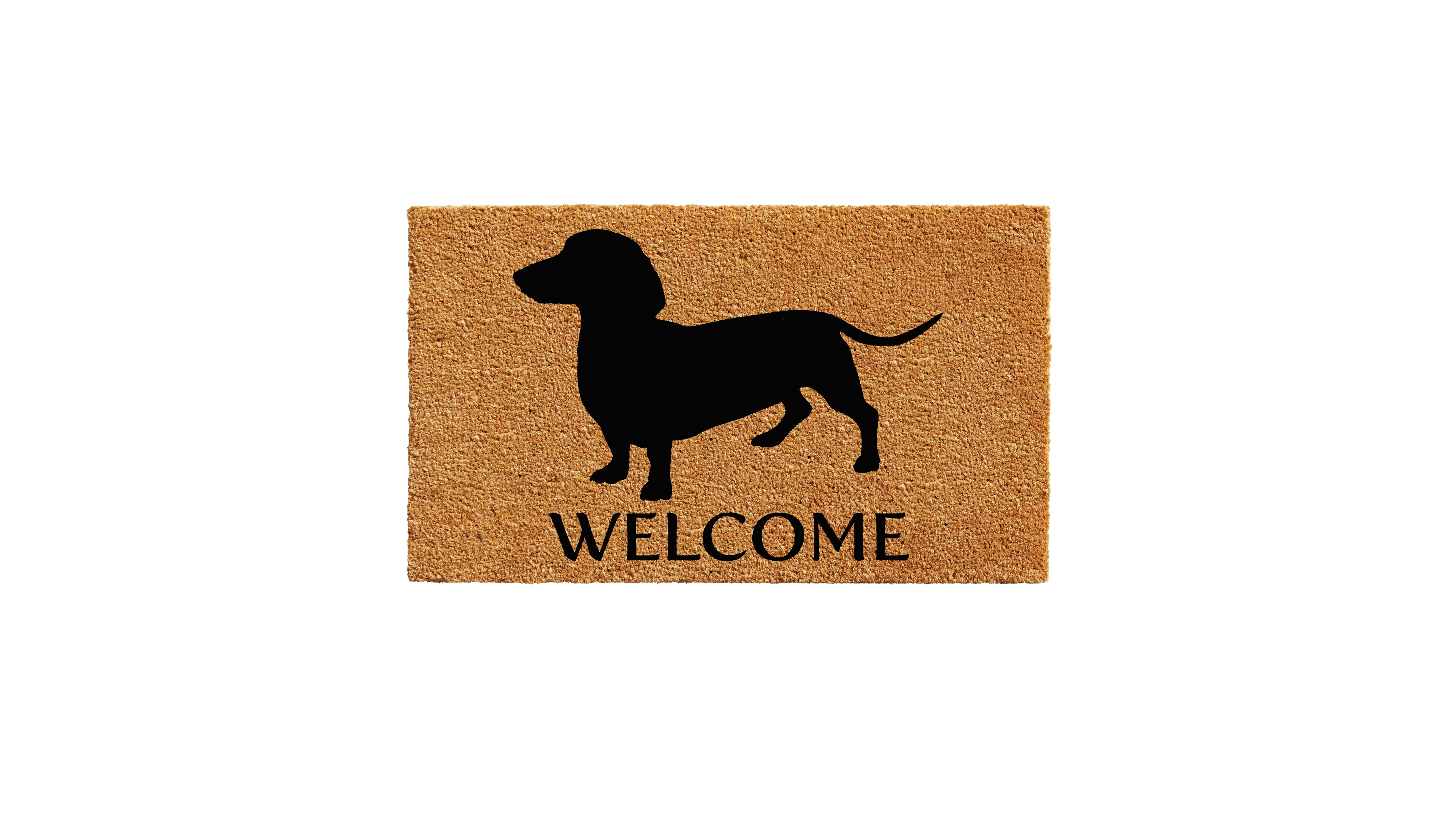 Home & More Dachshund Natural Coir/Vinyl Doormat, 24" x 36"