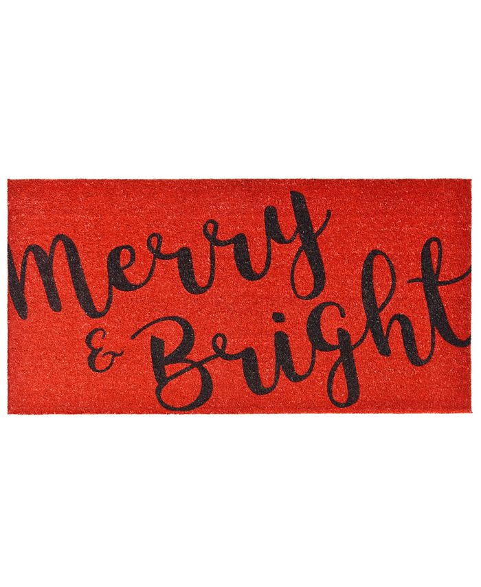 Home & More - Merry and Bright 30" x 48" Coir/Vinyl Doormat