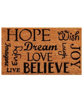 Home & More - Hope Dream Believe 17" x 29" Coir/Vinyl Doormat