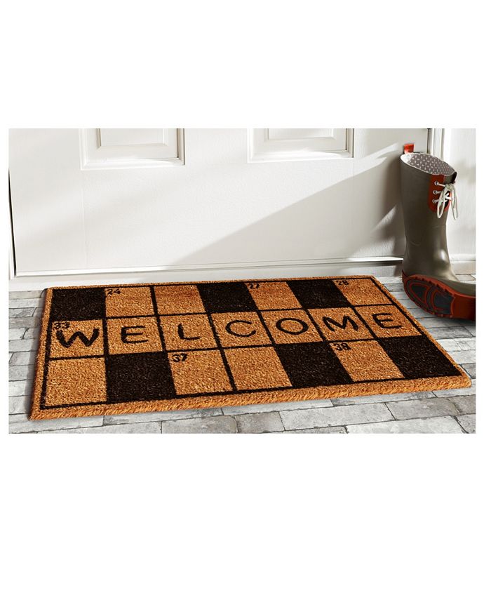 Home & More - Crossword Welcome 17" x 29" Coir/Vinyl Doormat