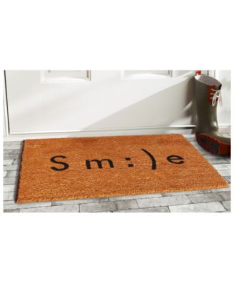 Home & More Smile Emoji 17" x 29" Coir/Vinyl Doormat