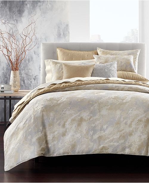 Hotel Collection Metallic Stone Full Queen Duvet Cover Created For