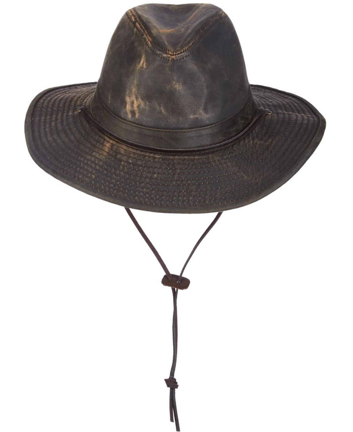 Men's Weathered Big-Brim Safari Hat - Brown