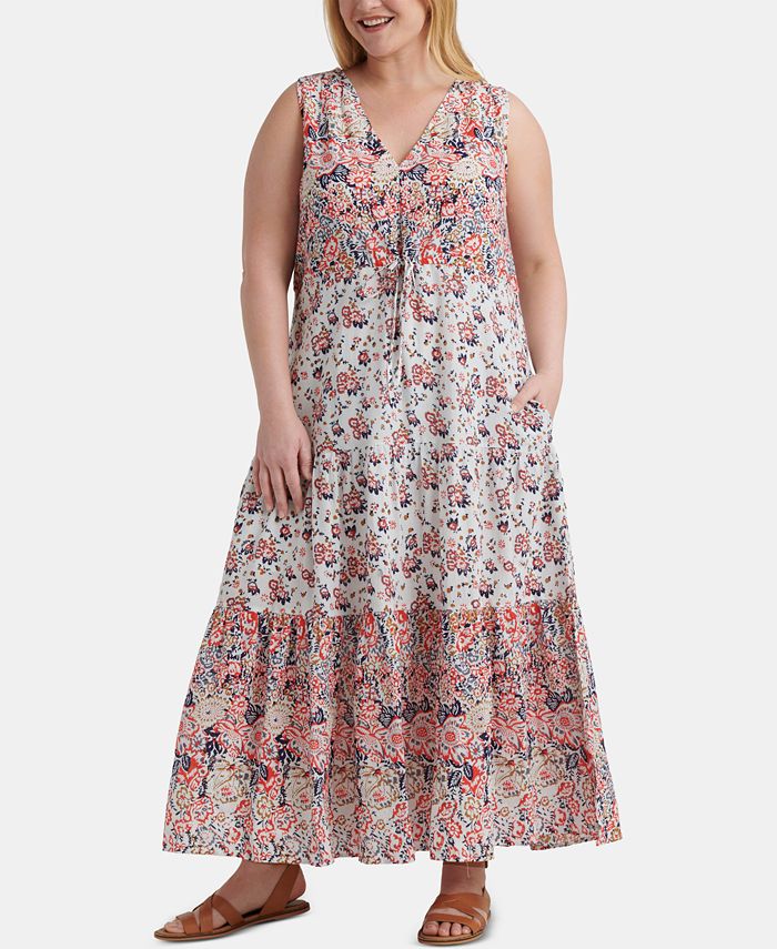 Lucky Brand Plus Size Cotton Chloe Maxi Dress - Macy's
