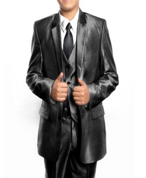 image of Tazio Single Breasted Solid 2 Button Vested Suits for Boys