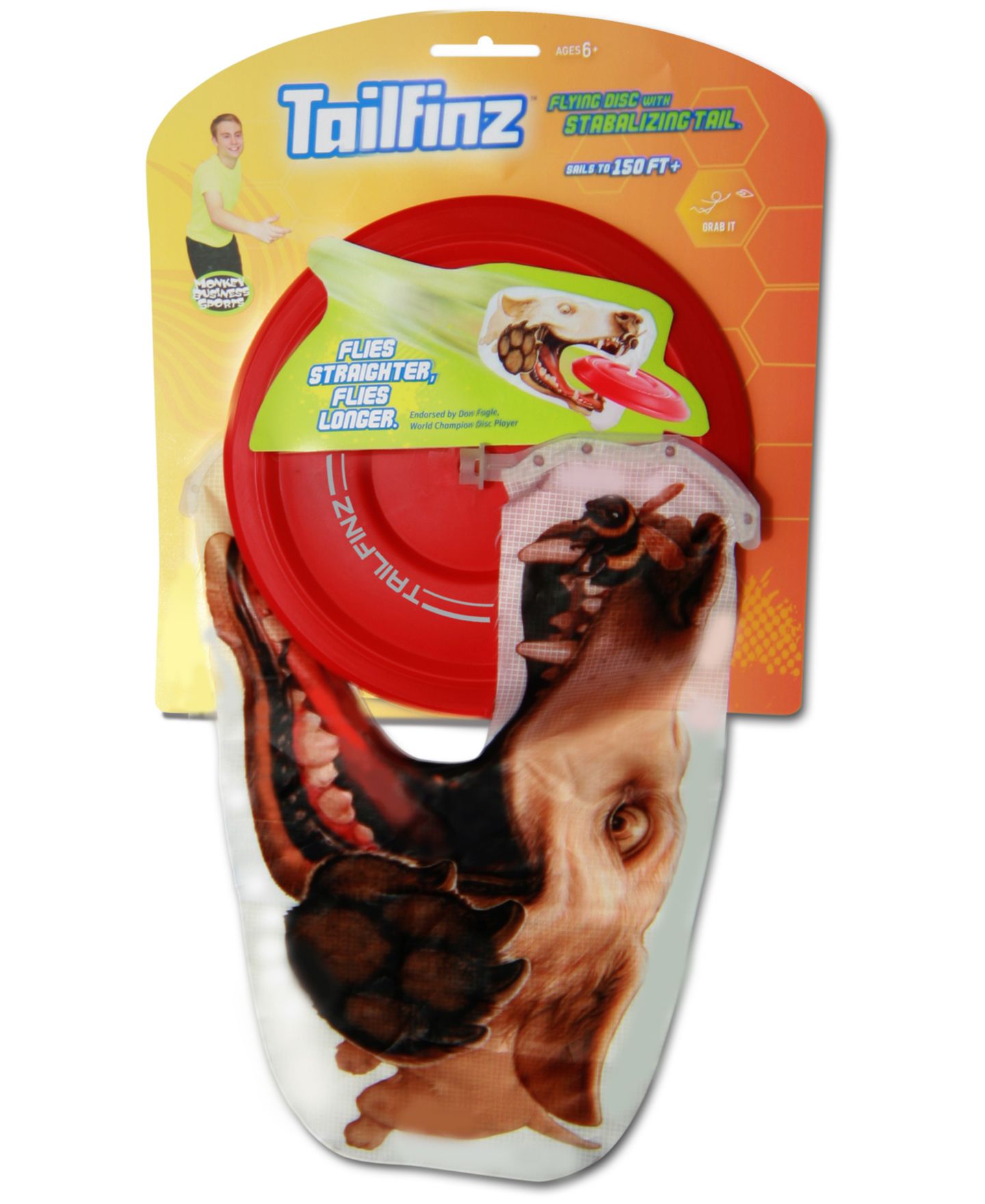 Детская игрушка Monkey Business Sports Tailfinz Flying Disc with Stabilizing Tail — фото 3