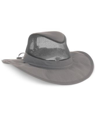 DPC Men's Supplex Mesh Safari Hat, UPF 50+ Protection, Charcoal