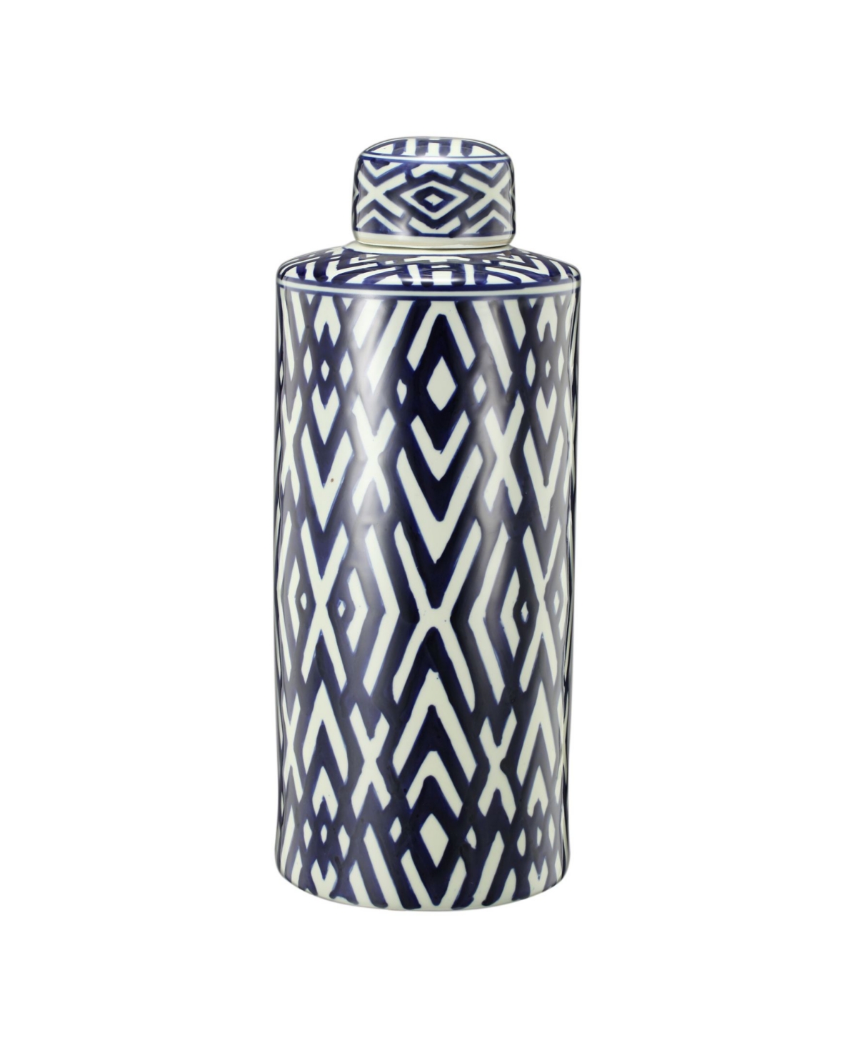 Shop Ab Home Carlyle Lidded Jar, Large In Blue