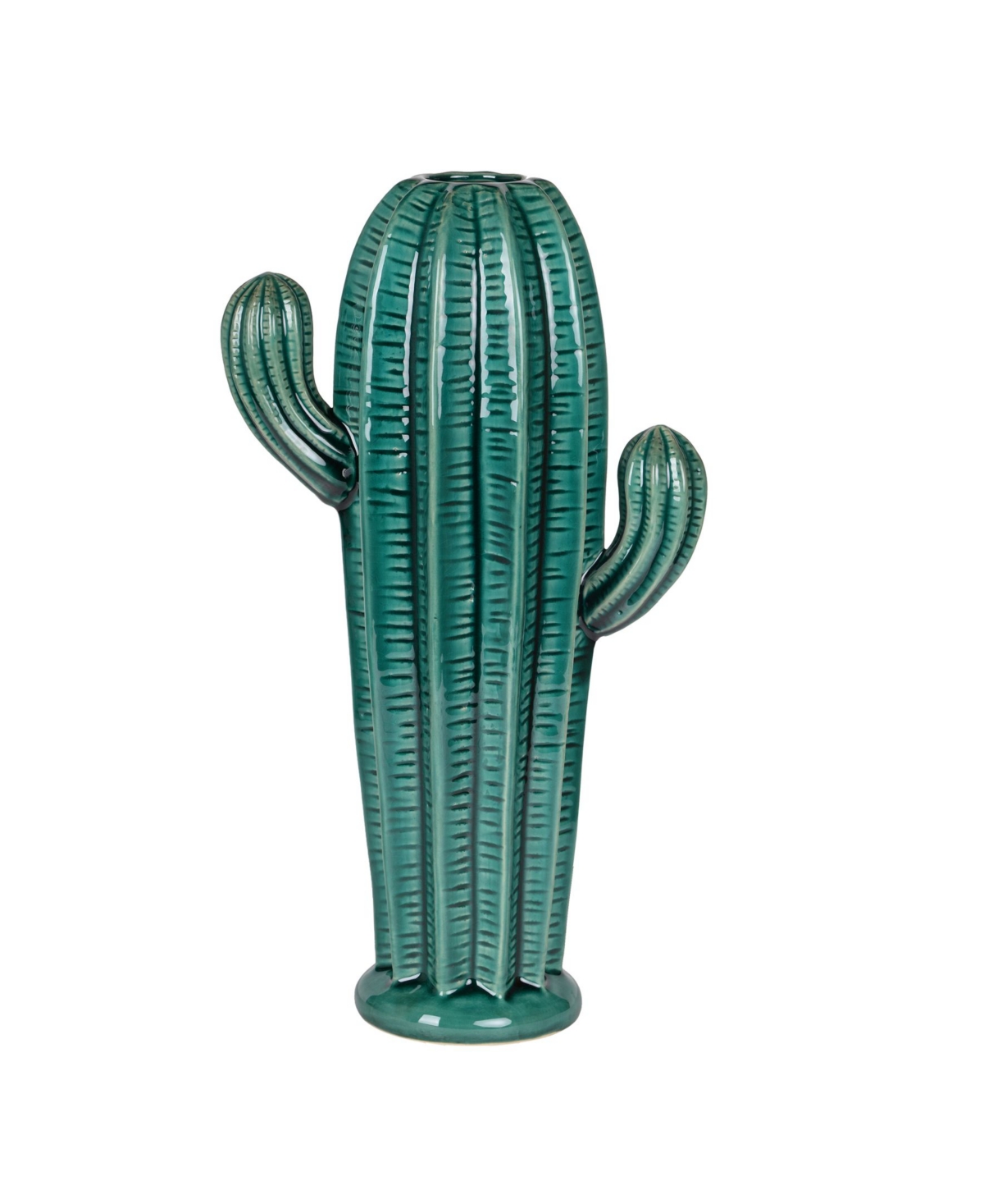 Ab Home Saguaro Ceramic Cactus Accent, Large In Blue
