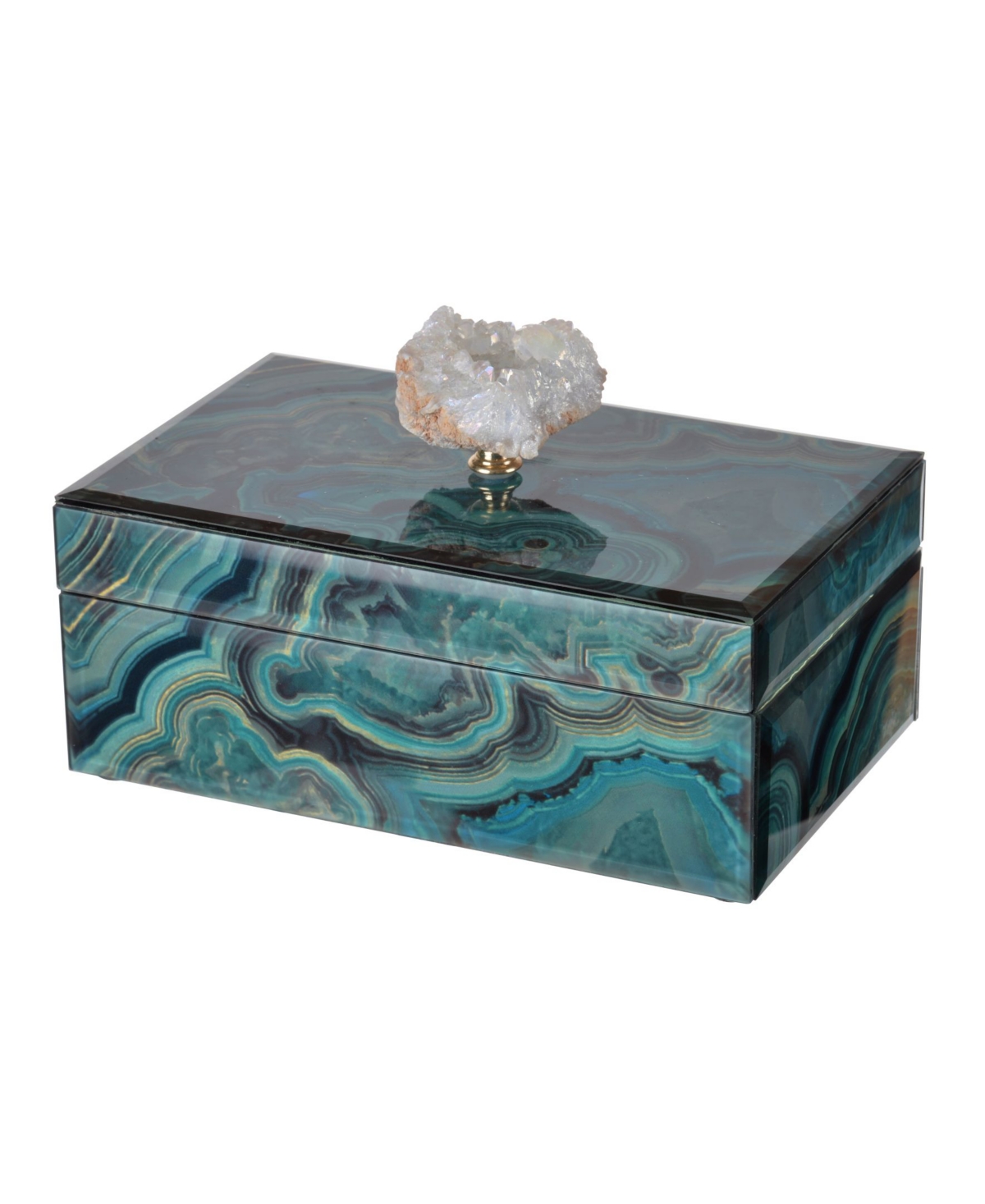 Bethany Marbled Box, Medium - Blue