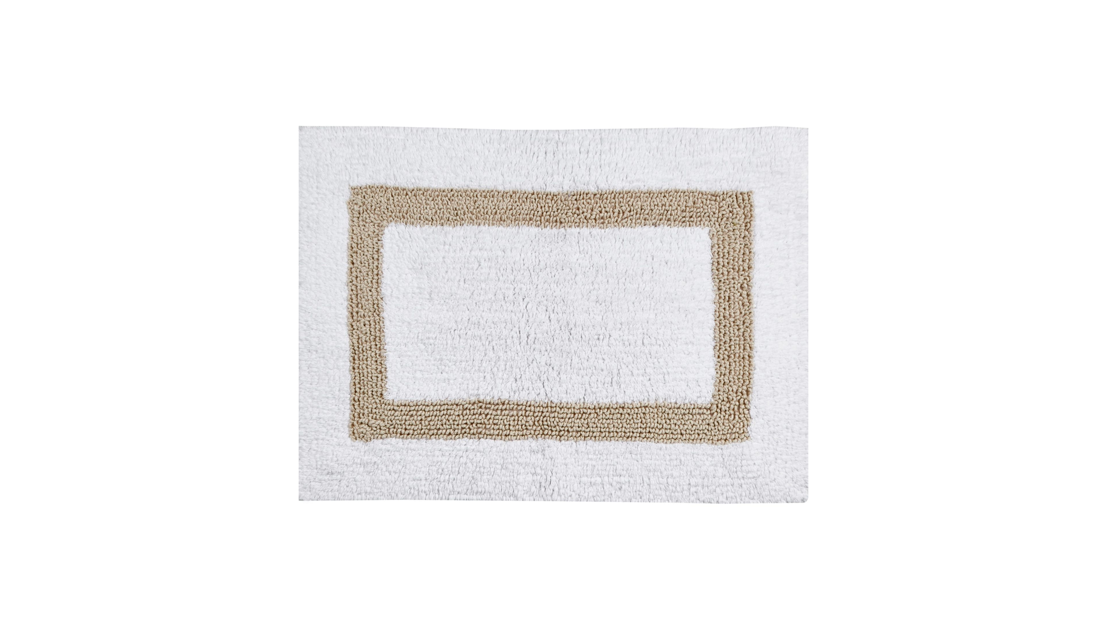 Better Trends Lux Contrast Frame Bath Rug, 24" x 40"