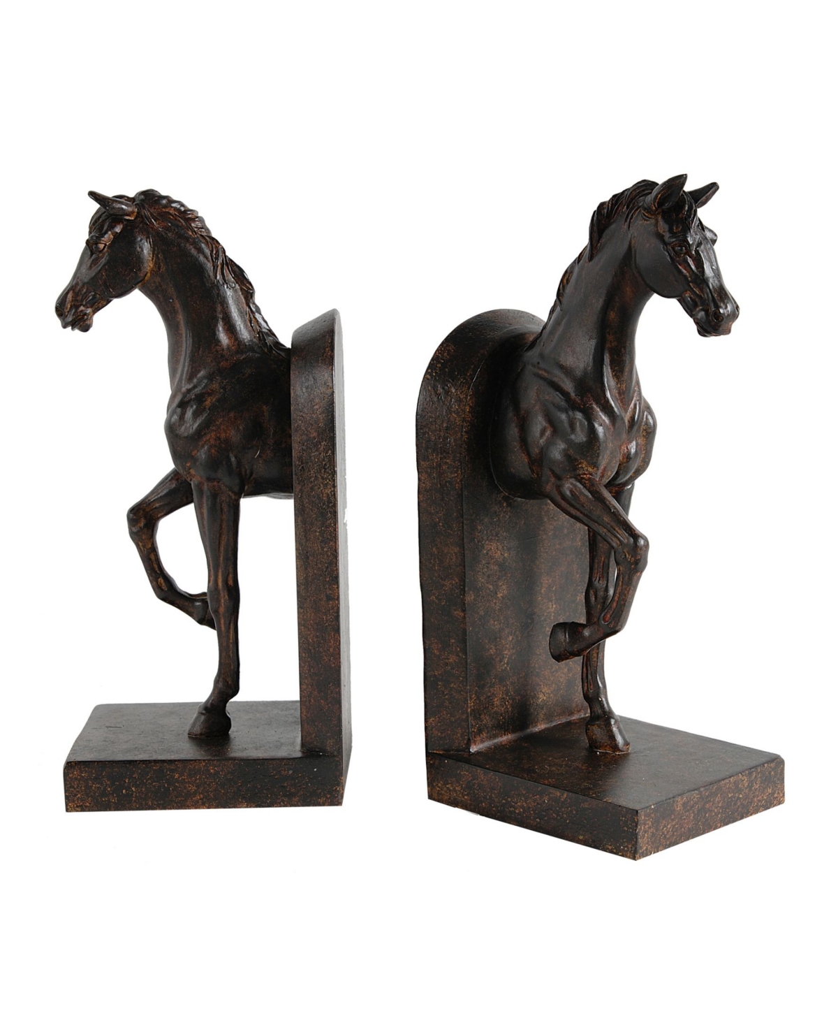 Ab Home Trotting Horse Bookends, Set Of 2 In Gold