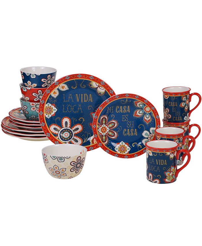 Tracy Porter Certified International La Vida 16 Pc. Dinnerware Set
