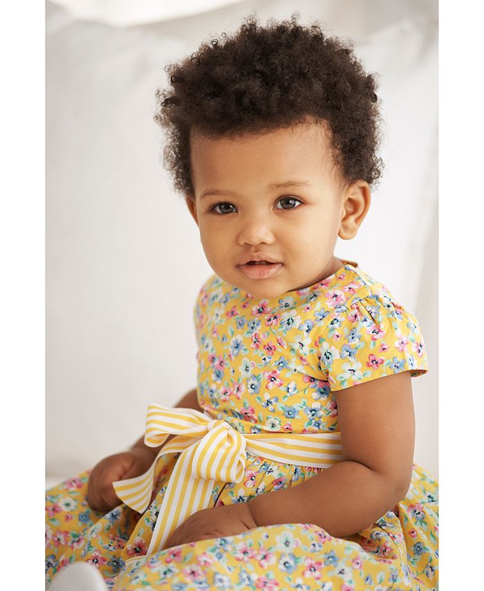 Polo Ralph Lauren Baby Girls FloralPrint Fit & Flare Cotton Dress Macy's