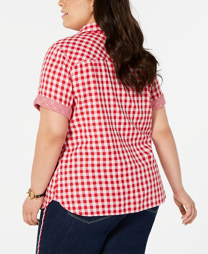 Tommy Hilfiger Plus Size Cotton Printed Camp Shirt Macy's