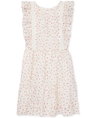 Polo Ralph Lauren - Big Girls Floral Ruffled Cotton Dress