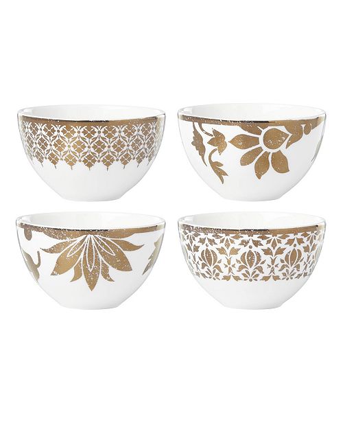 Lenox Global Tapestry Gold Set/4 Dessert Bowls & Reviews Dinnerware