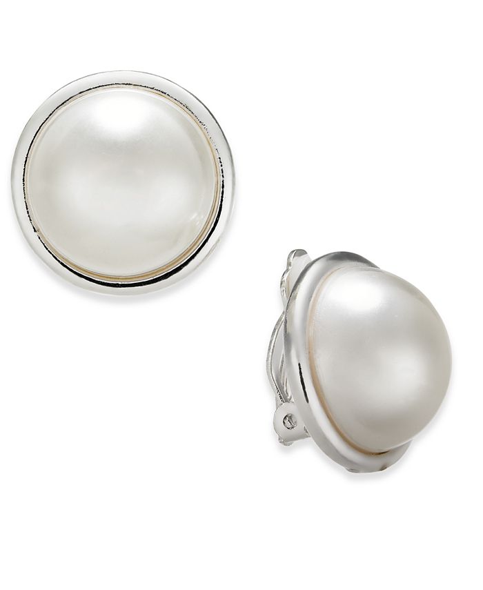 Charter Club - Imitation Pearl Clip-On Earrings