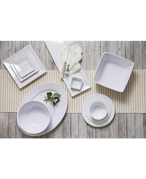 Q Squared Diamond Melamine Dinnerware Collection & Reviews Dinnerware Dining Macy's
