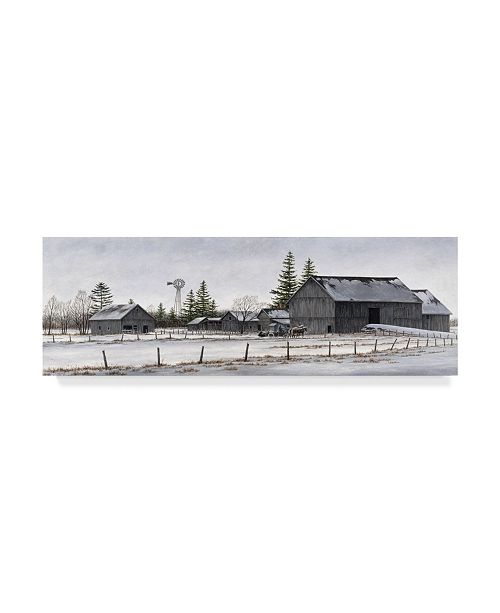 Trademark Global John Morrow Amish Winter Canvas Art 19 X 6