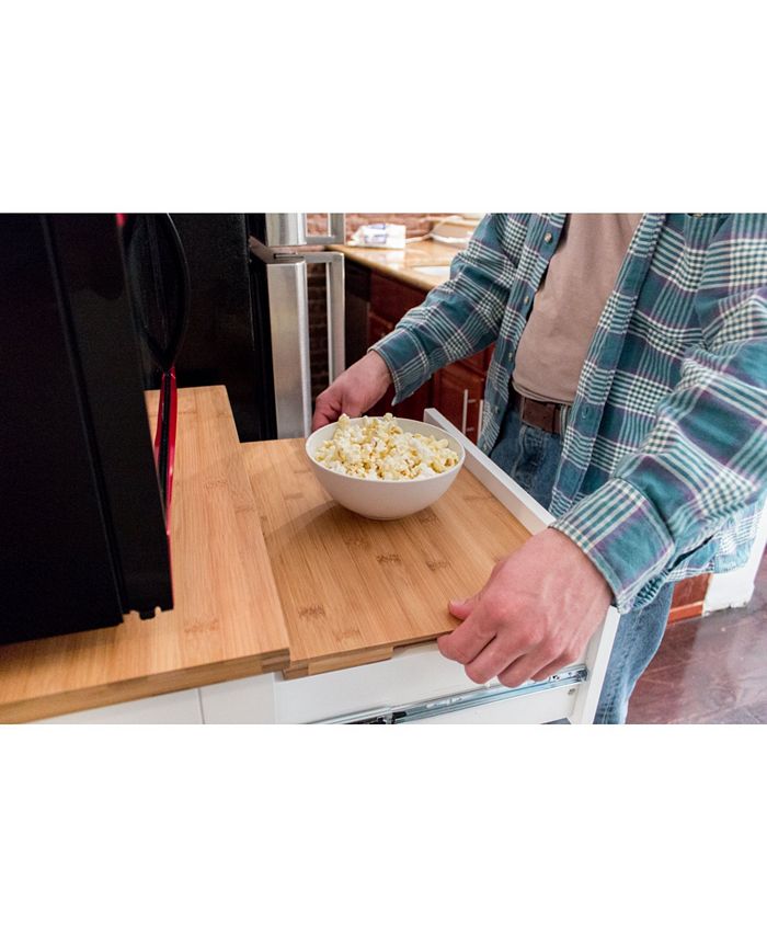 Spacemaster Microwave Kitchen Cart With Hideaway Trash Can Holder Macy's