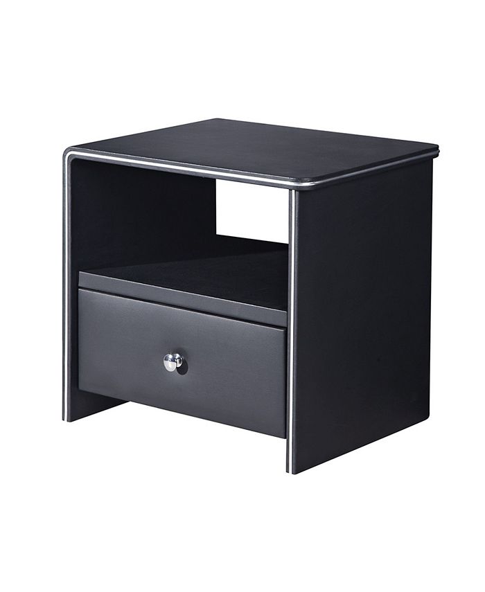 American Eagle Furniture Faux Leather Upholstered 1Drawer Nightstand