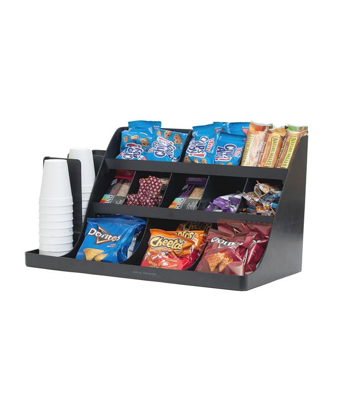 Mind Reader Multipurpose Countertop Organizer, Office Breakroom And Desktop Storage, Metal, Black