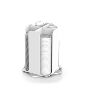 Mind Reader Cup and Lid Organizer Carousel 4 Compartment