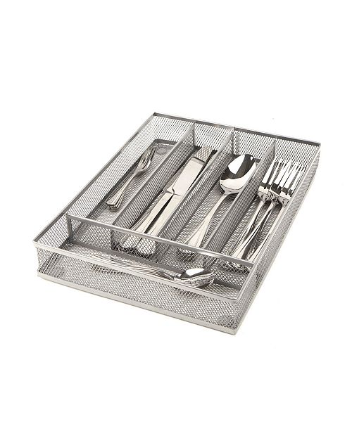 Mind Reader 5 Section Cutlery Tray Drawer Organizer 2 Pack