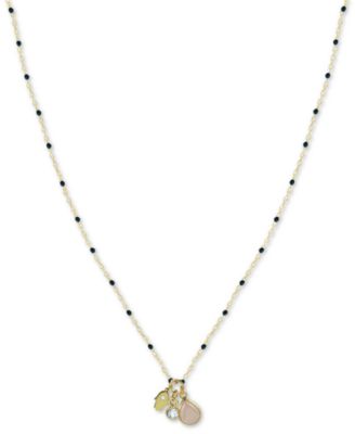 Argento Vivo - Hamsa Hand Multi-Charm Beaded Pendant Necklace in Gold-Plated Sterling Silver, 16" + 2" extender