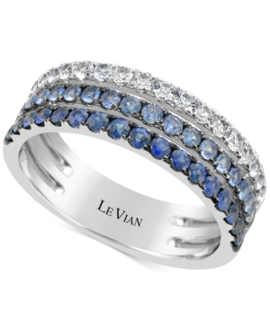 image of Le Vian Blueberry Layer Cake Blueberry Sapphires (9/10 ct. t.w.) Ring in 14k White Gold